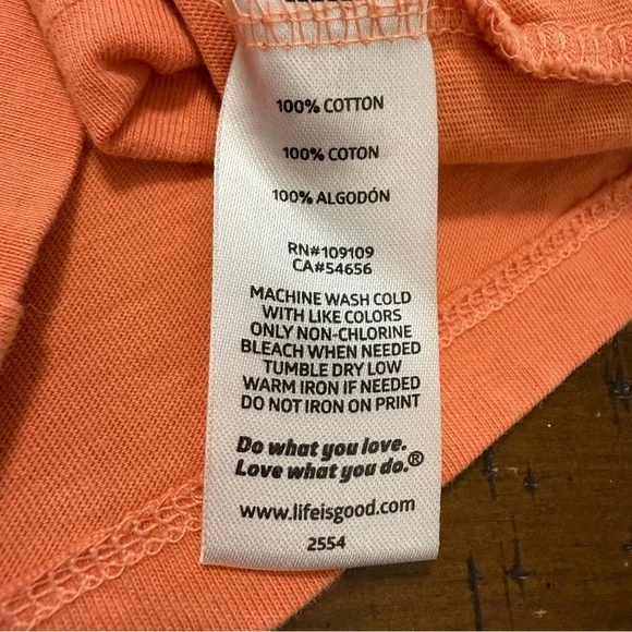 Life Is Good Warm Orange Tee Las Vegas women’s size L - Picture 10 of 10